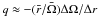 \hbox{$q\approx-(\bar{r}/\bar{\Omega})\Delta\Omega/\Delta r$}