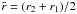 \hbox{$\bar{r} = (r_2+r_1)/2$}