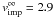 \hbox{$v_{\rm imp}^\infty = 2.9$}