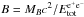 \hbox{$B=M_B c^2/E_{\rm tot}^{{\rm e}^+{\rm e}^-}$}
