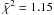 \hbox{$\tilde{\chi}^2 = 1.15$}