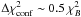 \hbox{$\Delta\chi^2_{\rm{conf}}\sim0.5\ \chi^2_B$}