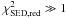 \hbox{$\chi_{\rm{SED,red}}^2\gg1$}