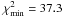 \hbox{$\chi^2_{\rm min}=37.3$}