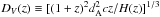\hbox{$D_V(z)\equiv [(1+z)^2 d_{\rm A}^2 cz/H(z)]^{1/3}$}