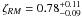\hbox{$\zeta_{RM}=0.78^{+0.11}_{-0.09}$}