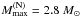 \hbox{$M^{\rm(N)}_{\rm max}=2.8~\msun$}