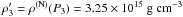 \hbox{$\rho^\prime_3=\rho^{\rm (N)}(P_3)=3.25\times 10^{15}~\mdens$}