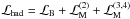 \hbox{${\cal L}_{\rm had}={\cal L}_{\rm B}+{\cal L}_{\rm M}^{(2)}+ {\cal L}_{\rm M}^{(3,4)}$}