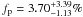 \hbox{$f_{\rm p}=3.70^{+3.39}_{-1.13}\%$}