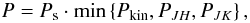 \begin{equation} P =P_{\rm s}\cdot\mathrm{min}\left\{P_{\rm kin},P_{JH},P_{JK}\right\}, \end{equation}