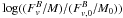 \hbox{$\log((F_v^B/M)/(F_{v,0}^B/M_0))$}