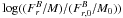 \hbox{$\log((F_r^B/M)/(F_{r,0}^B/M_0))$}