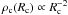 \hbox{$\rho_{\rm c}(R_{\rm c}) \propto R_{\rm c}^{-2}$}