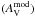 \hbox{$(A_{\rm V}^{\rm mod})$}