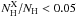 \hbox{$N_{\rm H}^{\rm X}/N_{\rm H}<0.05$}