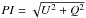 \hbox{$PI=\sqrt{U^2+Q^2}$}