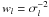 \hbox{$w_l=\sigma_l^{-2}$}