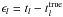 \hbox{$\epsilon_l = t_l-t_l^\text{true}$}