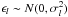 \hbox{$\epsilon_l\sim N(0,\sigma_l^2)$}