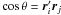 \hbox{$\cos\theta=\vec{r}_i'\vec{r}_j$}