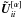 \hbox{$\vec{\tilde{U}}^{[\alpha]}_{ii}$}