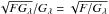 \hbox{$\sqrt{FG_\lambda}/G_\lambda=\sqrt{F/G_\lambda}$}