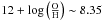 \hbox{$12+\log\left(\frac{\rm O}{\rm H}\right)\sim 8.35$}