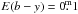 \hbox{$E(b-y) =0\fm1$}