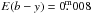 \hbox{$E(b-y) = 0\fm008$}