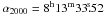 \hbox{$\alpha_{2000} = 8^{\mathrm h}13^{\mathrm m} 33\fs52$}