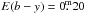 \hbox{$E(b-y) =0\fm20$}
