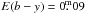 \hbox{$E(b-y) = 0\fm09$}