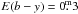 \hbox{$E(b-y) = 0\fm3$}