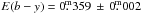 \hbox{$E(b-y) = 0\fm359\,\pm\,0\fm002$}
