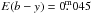 \hbox{$E(b-y) = 0\fm045$}
