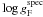 \hbox{$\log g_{\rm F}^{\rm spec}$}