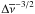 \hbox{$\Delta\overline{\nu}^{-3/2}$}