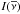 \hbox{$I(\overline{\nu})$}
