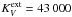 \hbox{$K^{\rm ext}_V = 43\,000$}