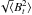 \hbox{$\sqrt \langle B_t^2 \rangle$}