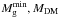 \hbox{$M_{\rm g}^{\rm min}, M_{\rm DM}$}