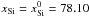 \hbox{$x_{\rm Si}=x_{\rm Si}^{0}=78.10$}