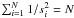 \hbox{$\sum_{i=1}^N{1/s_i^2} = N$}