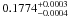 \hbox{$0.1774^{+0.0003}_{-0.0004}$}