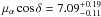 \hbox{$\mu_{\alpha}\cos{\delta} = 7.09^{+0.19}_{-0.11}$}