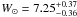 \hbox{$W_{\odot}=7.25^{+0.37}_{-0.36}$}