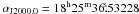 \hbox{$\alpha_{\rm J2000.0}=18^{\rm h} 25^{\rm m} 36\fs53228$}