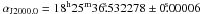 \hbox{$\alpha_{\rm J2000.0}=18^{\rm h} 25^{\rm m} 36\fs532278\pm0\fs00006$}