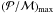 \hbox{$\left ({\cal P} / {\cal M} \right )_{\rm max}$}